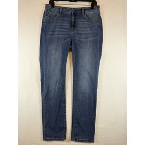 Amazon Essentials Mens Straight Leg Jeans Medium Wash Blue Stretch 10 Short